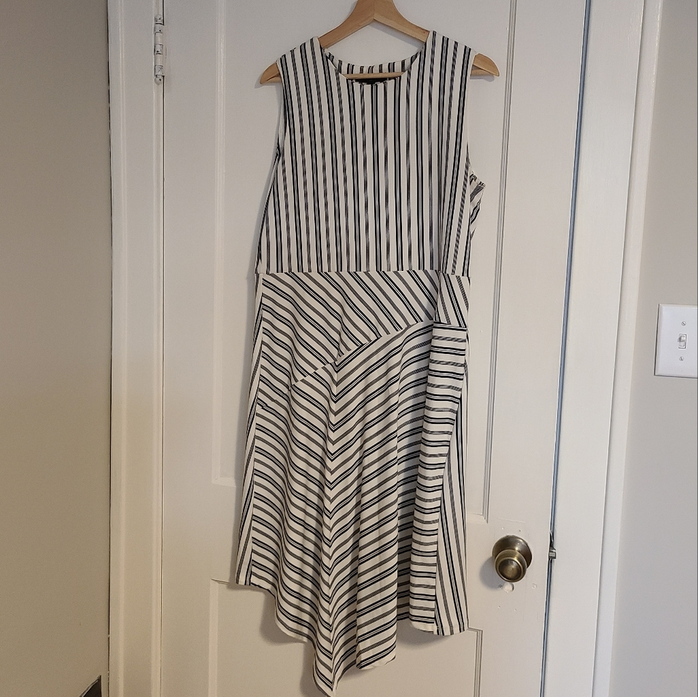 BR Factory asymmetrical striped dress